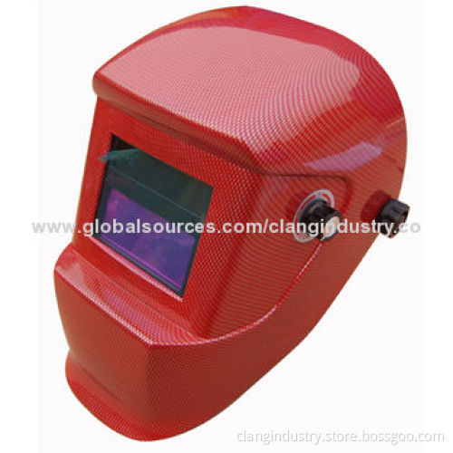 Solar vs Battery Auto Darkening Welding Helmet, Adjustable Shade, CE Approval,Red Grid, Manufacturer